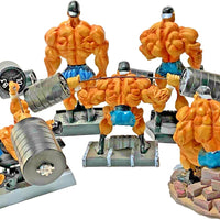 Xtreme Workout Figurine Bodybuilding Weightlifting Collectible Statues, 5 Piece Set