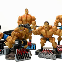 Xtreme Workout Figurine Bodybuilding Weightlifting Collectible Statues, 5 Piece Set