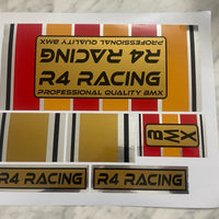 R4 decals for BMX Bicycles and Frames