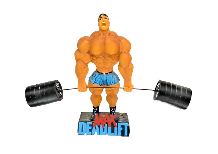 20” high quality Bad Dog Weightlifting Statue Trophy Bodybuilding Deadlift CrossFit Barbell.