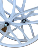 
              Premium 29″ CNC BMX Cruiser 10 Spoke Alloy Rims Bicycle Sealed Wheel Set, Gloss White
            