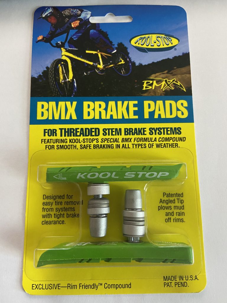 Kool Stop Bicycle BMX Threaded brake pads for V-brake Lime Green (PAIR)