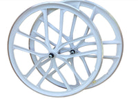 
              Premium 29″ CNC BMX Cruiser 10 Spoke Alloy Rims Bicycle Sealed Wheel Set, Gloss White
            