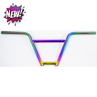 R4 BMX Cuatro piezas 4130 Chromoly Manillar 9.5" Rise, Oil Slick